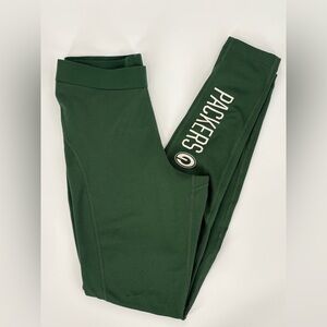 Nike Leggings NFL Team Apparel Dri-Fit Green Bay Packers Fleece Lined Womens Med